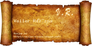 Veiler Rózsa névjegykártya